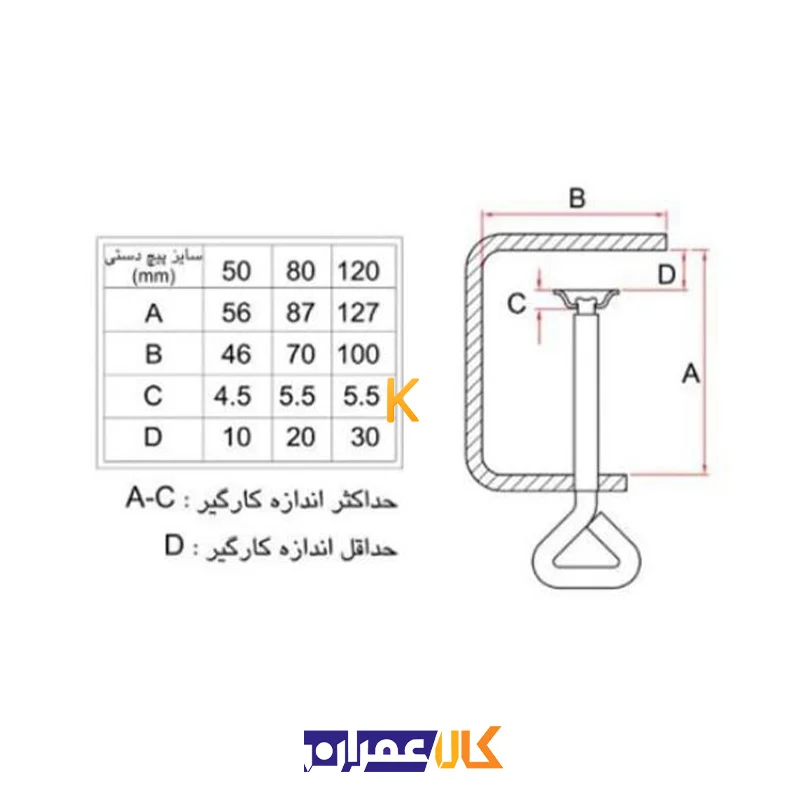گیره پیچی KD 1210 ایران پتک