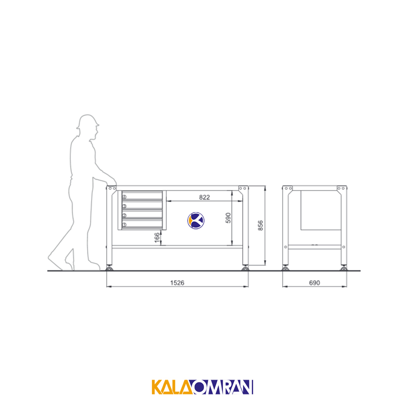 میز کار حرفه ای شاهرخ ابزار کد T540
