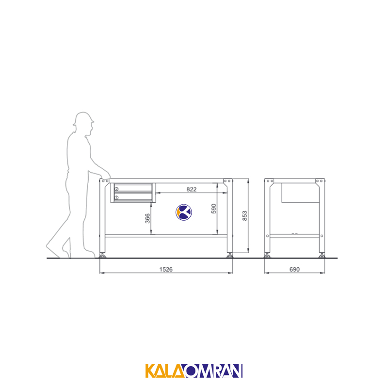 میز کار حرفه ای شاهرخ ابزار کد T520