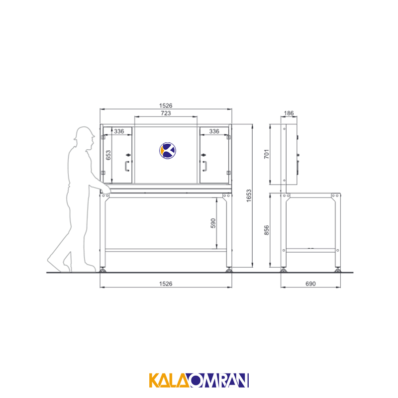 میز کار حرفه ای شاهرخ ابزار کد T500B