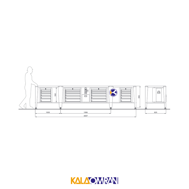 میز کار حرفه ای شاهرخ ابزار کد T400