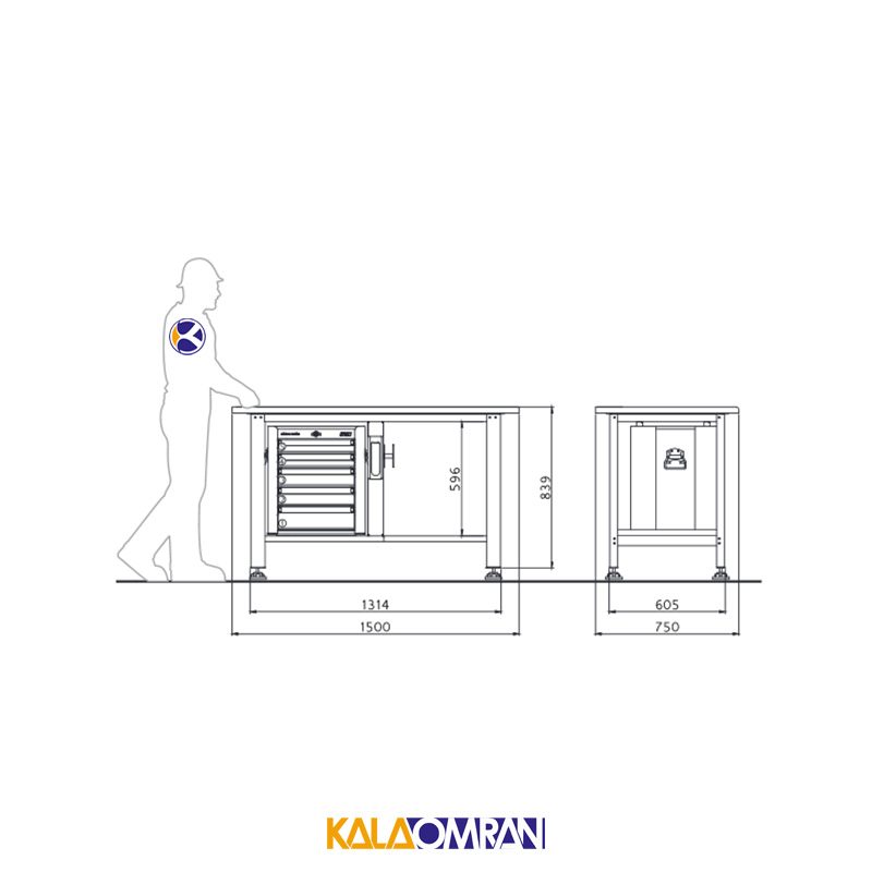 میز کار حرفه ای شاهرخ ابزار کد T151B