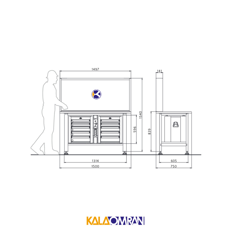 میز کار حرفه ای شاهرخ ابزار کد T151E