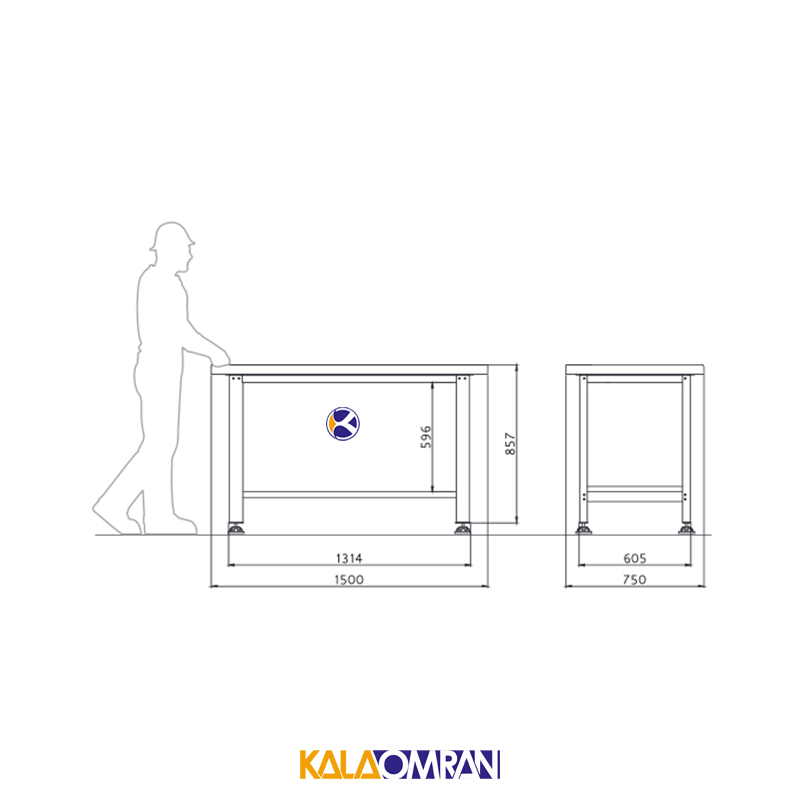 میز کار حرفه ای شاهرخ ابزار کد T151W