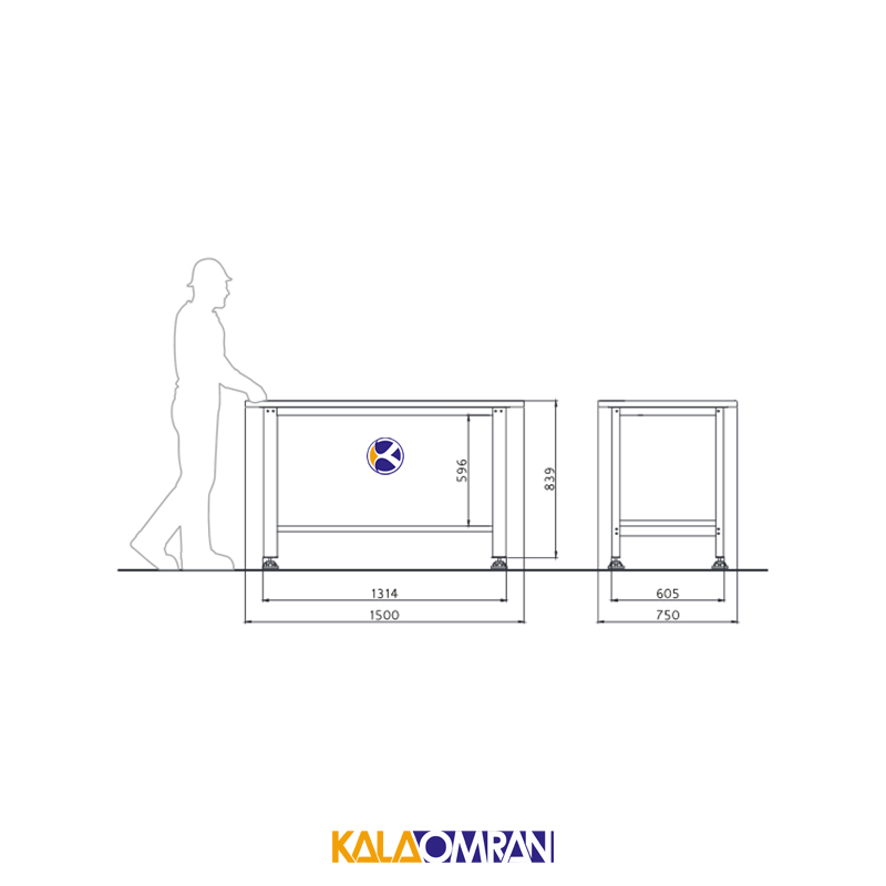 میز کار حرفه ای شاهرخ ابزار کد T151