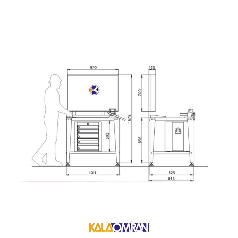 میز کار حرفه ای شاهرخ ابزار کد MT101