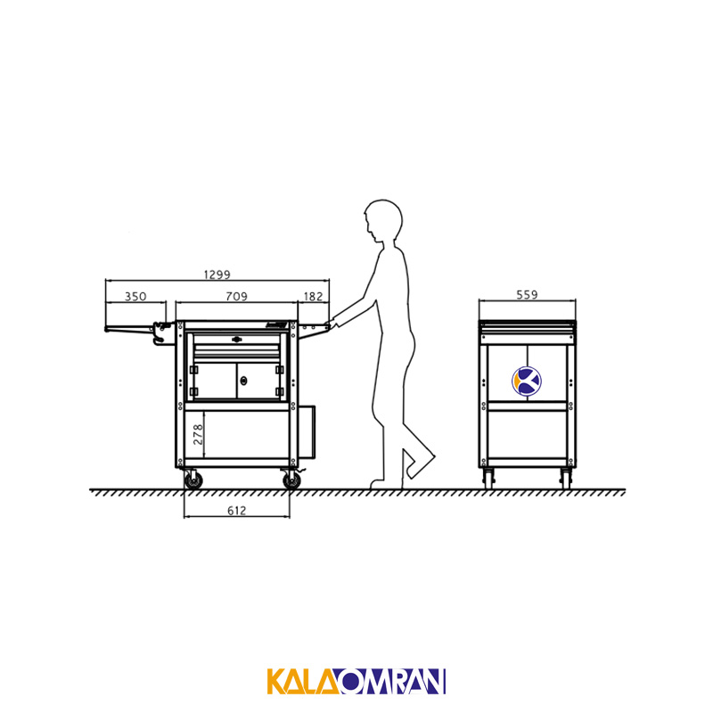 جعبه ابزار مونتاژ کاری شاهرخ ابزار کد 800T
