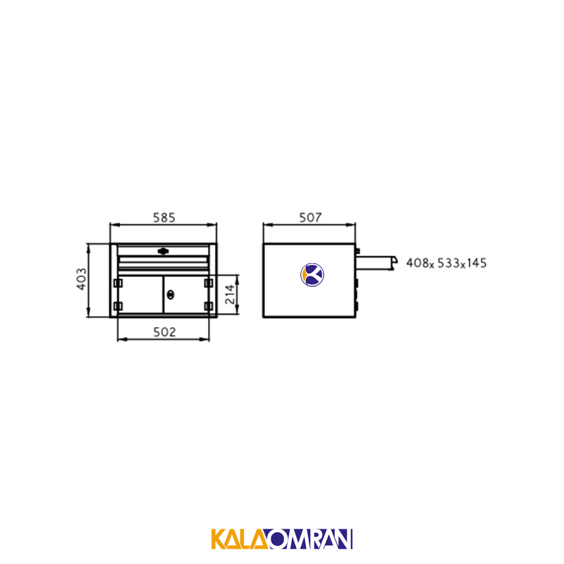 جعبه ابزار مونتاژ کاری شاهرخ ابزار کد 800T