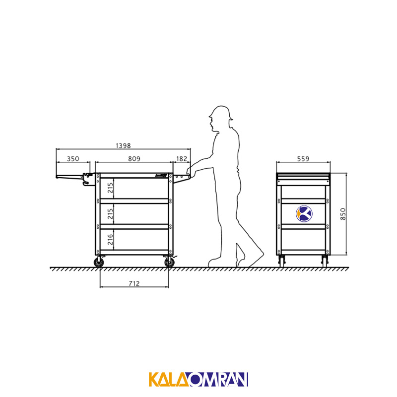 جعبه ابزار مونتاژ کاری شاهرخ ابزار کد 804T