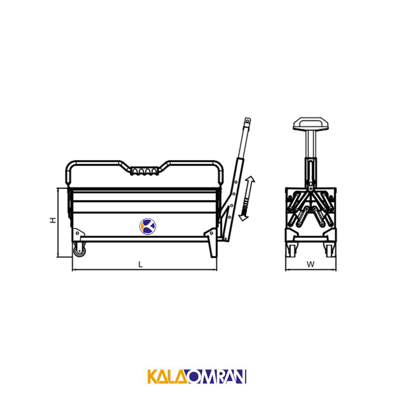 جعبه ابزار نیمه پرتابل شاهرخ ابزار کد 603BG