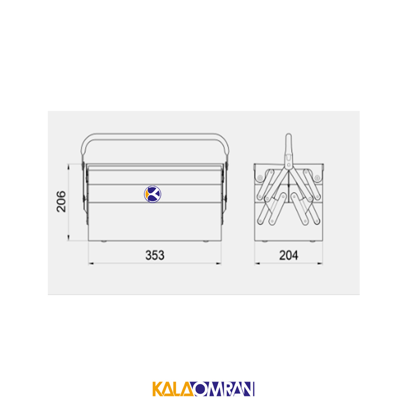 جعبه ابزار طبقاتی شاهرخ ابزار کد 353T2