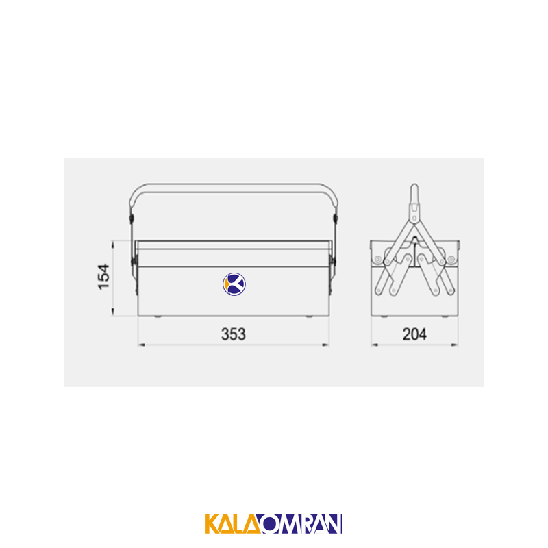 جعبه ابزار طبقاتی شاهرخ ابزار کد 352T2