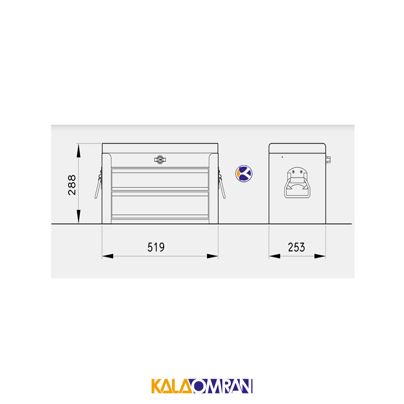 جعبه ابزار نیمه پرتابل شاهرخ ابزار کد 523