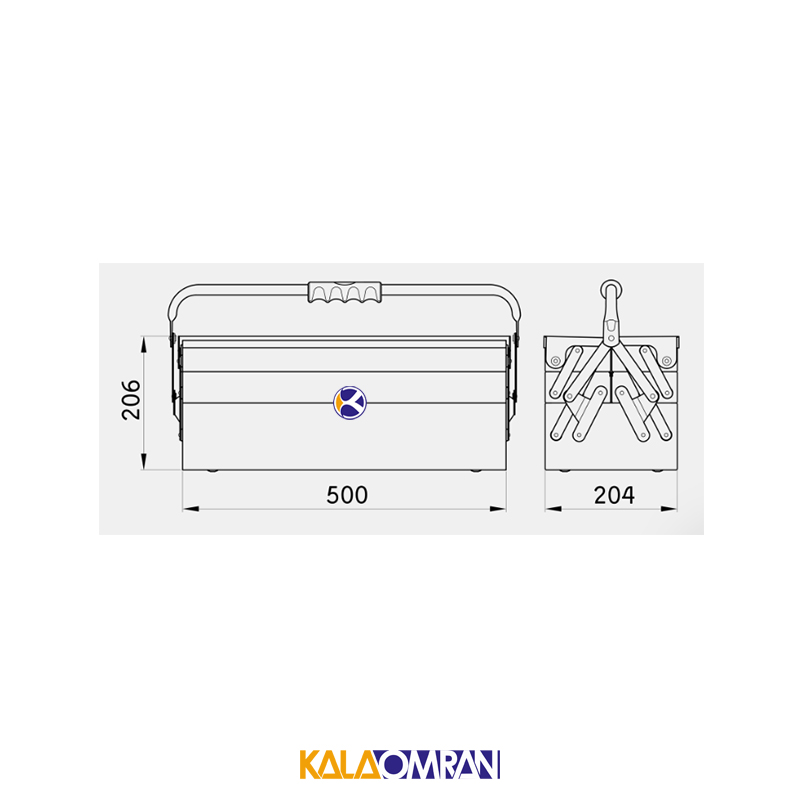 جعبه ابزار طبقاتی شاهرخ ابزار کد 503