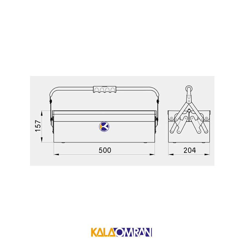 جعبه ابزار طبقاتی شاهرخ ابزار کد 502