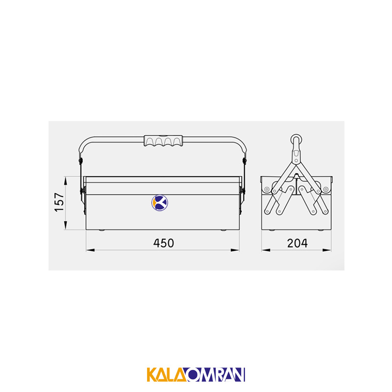 جعبه ابزار طبقاتی شاهرخ ابزار کد 452