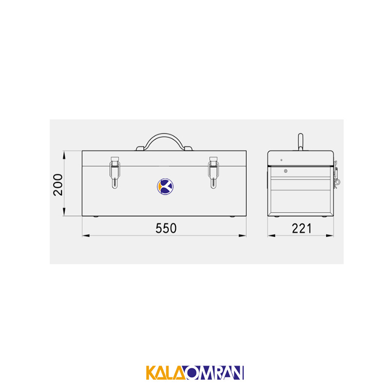 جعبه ابزار صندوقی شاهرخ ابزار کد 550