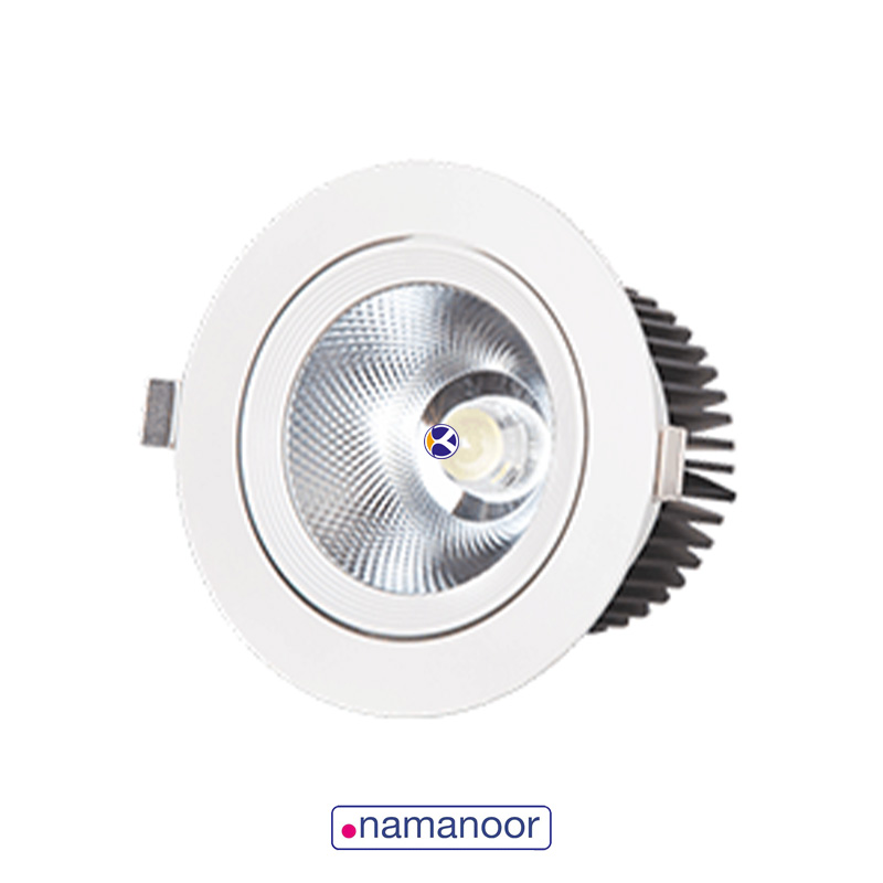 سیلندری 45 وات دور سفید سری 919 با سایز برش 145mm نمانور