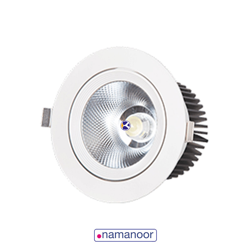 سیلندری 33 وات دور سفید سری 919 با سایز برش 140mm نمانور