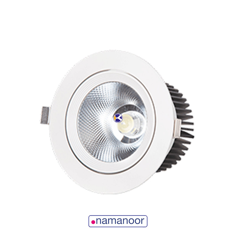 سیلندری 25 وات دور سفید سری 919 با سایز برش 120mm نمانور