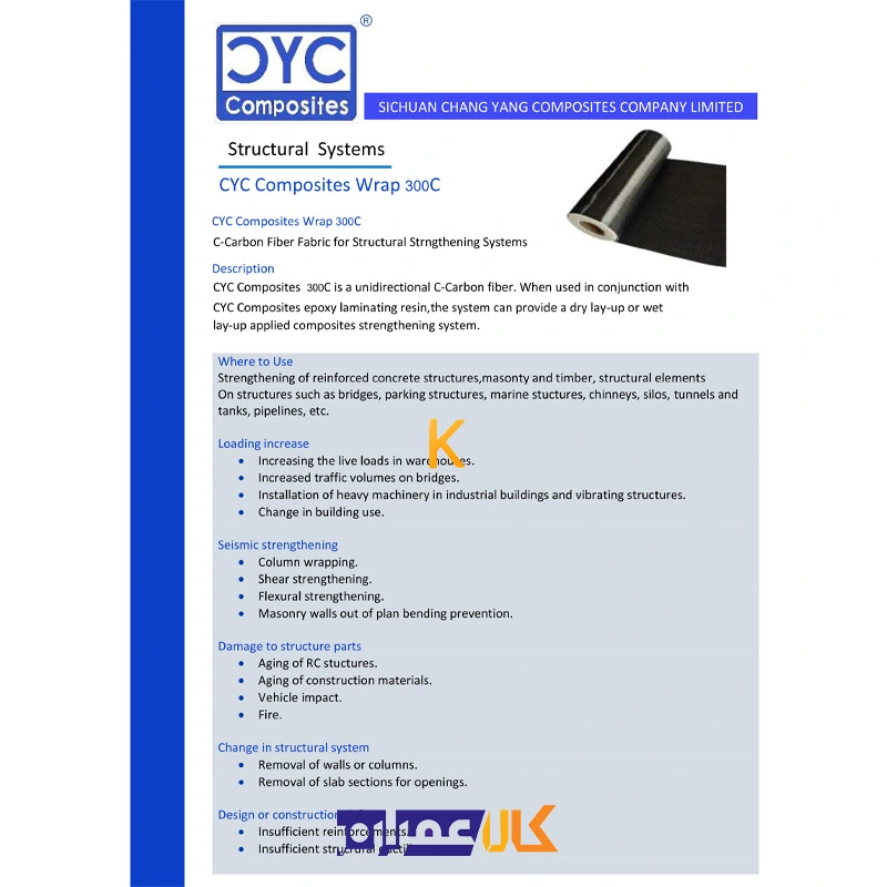 الیاف CFRP کربن 300 گرم CYC