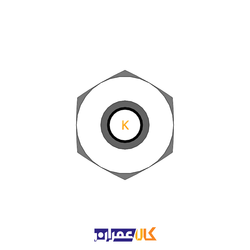 مهره شش گوش باریک سایز 39 میلی متر